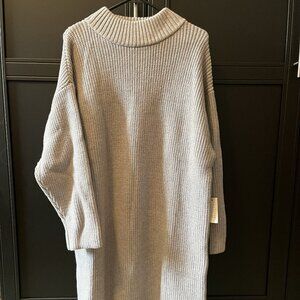NWT ELOQUII Elements Sweater Dress Gray Size 14/16 Cozy Stylish Ski Lodge Vibes